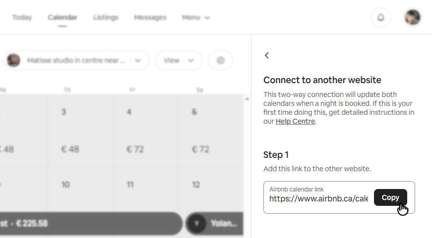 Airbnb Calendar step 6